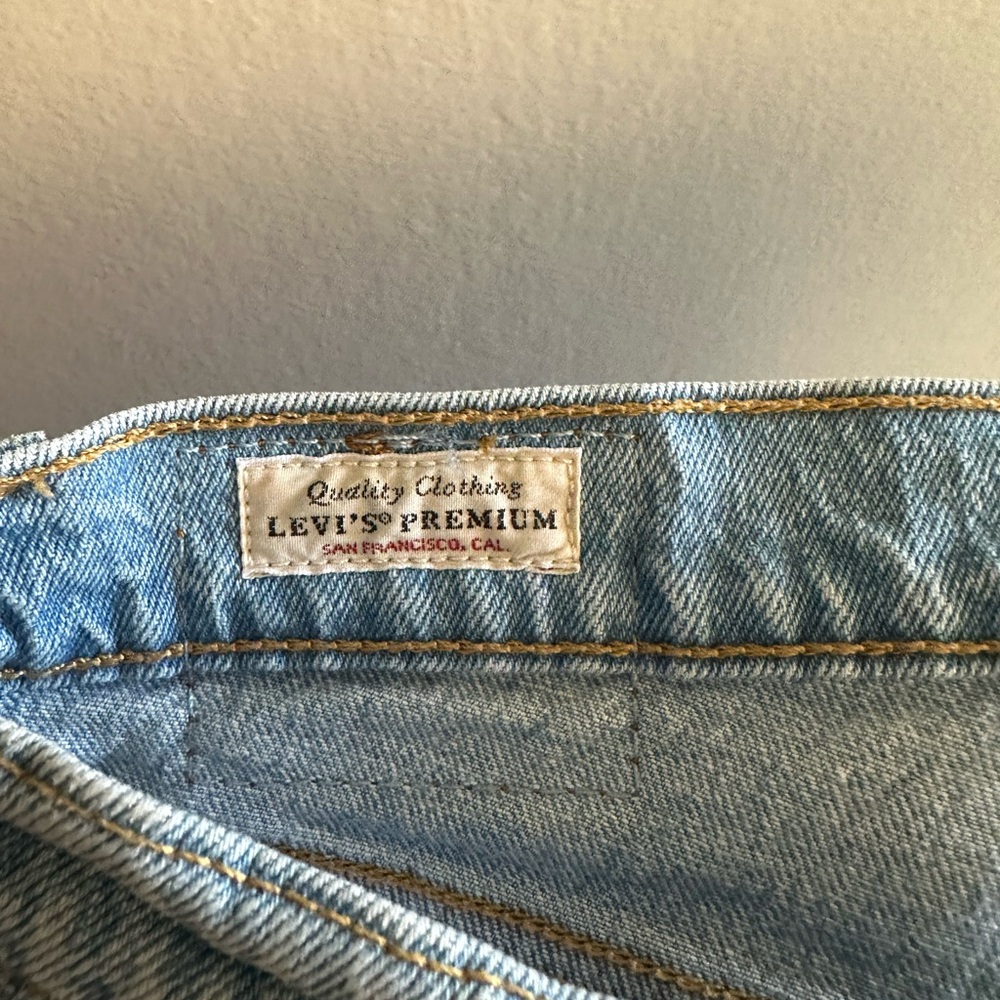 Levi’s Premium Denim Light Blue/White 501 Patterned Jeans size 27 EUC - Picture 7 of 9
